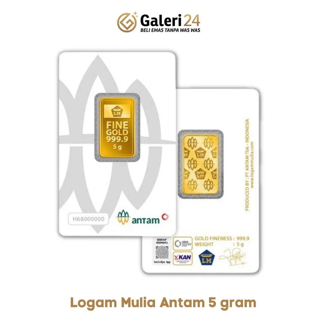Jual Emas Batangan Antam - 5 gram | Galeri 24